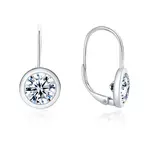 MOISS Půvabné stříbrné náušnice s čirými zirkony E0000677, E0000678 2 x 1 cm