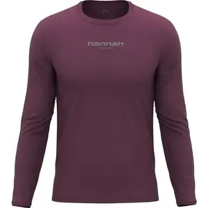 Hannah BINE L/S Pánské tričko s dlouhým rukávem, vínová, velikost