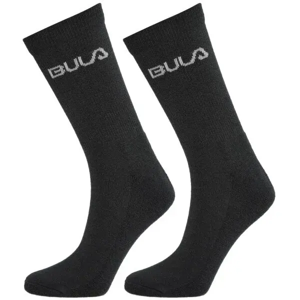 Bula 2PK WOOL SOCK Pánské ponožky, černá, velikost 37-39