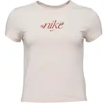 Nike SPORTSWEAR CHILL KNIT Dámské tričko, béžová, velikost