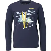 Head SION Dětské triko s dlouhým rukávem, tmavě modrá, velikost 116-122