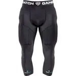 GAMEPATCH PADDED 3/4 TIGHTS PRO+ Kompresní unisex legíny, černá, velikost