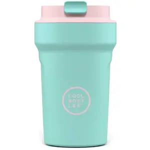 COOL BOTTLES PARADISE 350 ML Nerezový termo hrnek, tyrkysová, velikost 350 ML