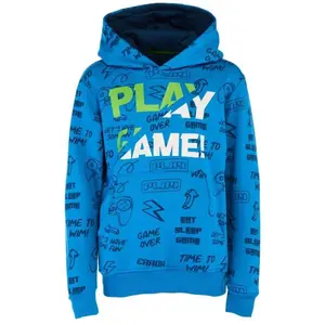 Lewro ZAREL Chlapecká mikina přes hlavu, modrá, velikost 116-122