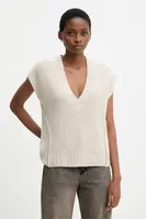 Vesta s přídavkem vlny United Colors of Benetton béžová barva, 126WD4033