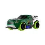 Auto RC závodní 2,4 GHz plast 12cm na baterie se světlem zelené