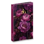 Magnetický týdenní diář Presco Notique 2026 - fialové květy