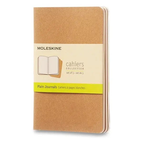 Sešity Moleskine Cahier, S, čisté, 3 ks - karton