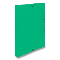 Box na dokumenty Transparent, A4, hřbet 30 mm - zelené