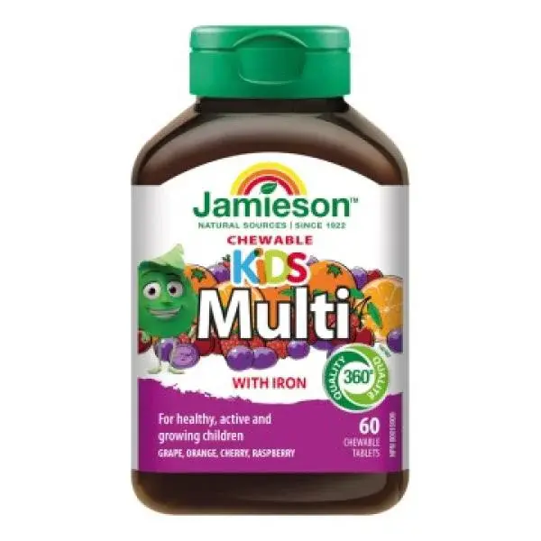 Jamieson Multi Kids multivitamínové tablety na cmúľanie pro děti 60tbl.