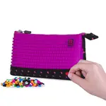 PIXIE CREW velké pouzdro ČERNÉ S FUCHSIOVÝMI TEČKAMI