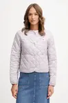 Bunda Tommy Hilfiger fialová barva, přechodná, WW0WW47290
