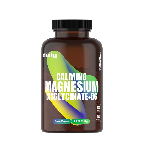 DAILY Calming Magnesium Bisglycinate + B6 180 kapslí
