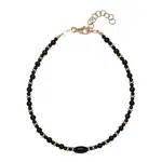 Alisia Pozlacený náramek s černým achátem AL4277-Oro