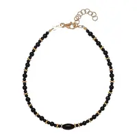 Alisia Pozlacený náramek s černým achátem AL4277-Oro