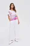Marisse White Floral Print Blouse