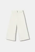 Dětské kalhoty United Colors of Benetton bílá barva, 4RHPCE04A