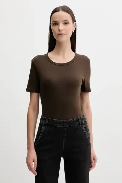 Bavlněné tričko United Colors of Benetton dámské, fialová barva, 3GA2E16A0