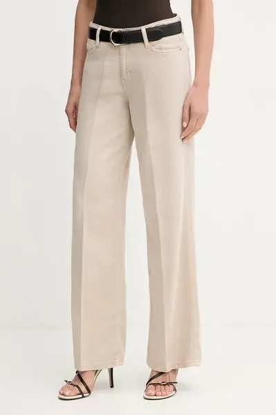 Džíny Guess dámské, béžová barva, W5RA96 WFD53