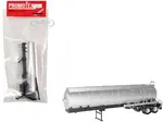 Chemical Tanker Trailer Silver 1/87 (HO) Plastic Model by Promotex