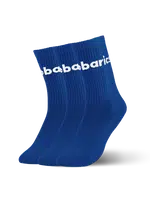 Barebarics - Barefoot Socks - Crew - Cobalt Blue - Big logo - 3 pack
