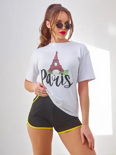 Resti Women's sports set with t-shirt and shorts Paris