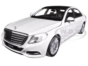 Mercedes Benz S Class with Sunroof White "NEX Models" 1/24 Diecast Model Car by Welly