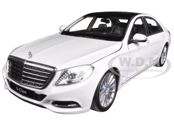 Mercedes Benz S Class with Sunroof White "NEX Models" 1/24 Diecast Model Car by Welly