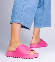 marka niezdefiniowana Fuchsia rubber women's slides Serrano