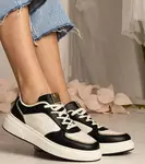 Gemre Čierne tenisky dámske s trblietavým doplnkom Zorra