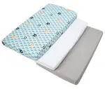 Medi Partners Set of 3 pcs. Fitted Sheet 100% Cotton Baby Bed Linen Mattress