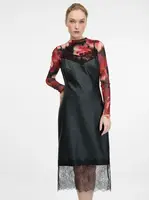 Black women's leatherette midi dress ORSAY - Women's