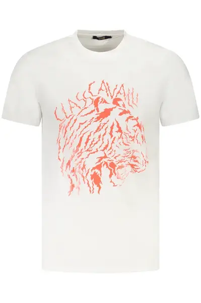 Biele tričko Cavalli Class s krátkym rukávom