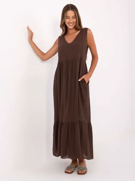 Dress-TW-SK-BI-28007.63-dark brown