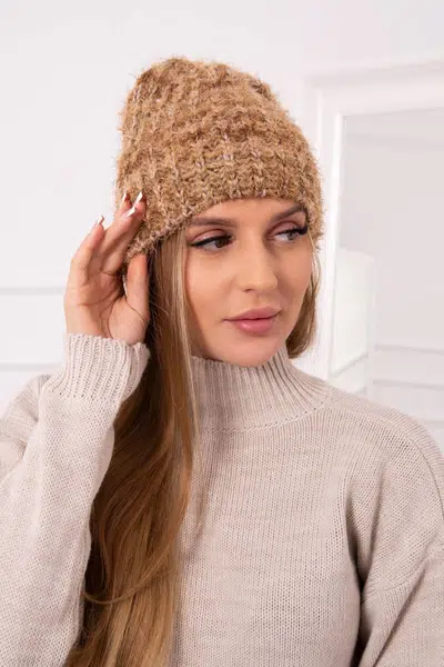Women's cap Cina K259 brown