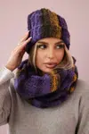 Women's set with mocher K208 purple + dark blue