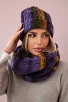 Women's set with mocher K208 purple + dark blue