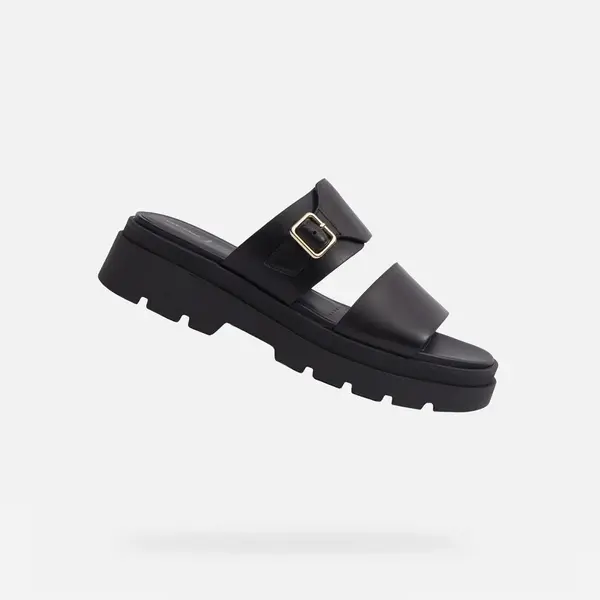 Black women's slippers Geox Adacter S - Women's