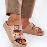 Dámske Hladké Voňavé Papuče ZAXY Béžové