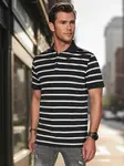 Pánska polo košeľa v čiernych prúžkoch
