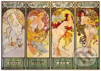 Mucha - Four Seasons, 1900 - puzzle z kategorie Umělecké