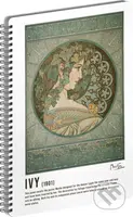 Spirálový blok Alfons Mucha - Ivy (linkovaný, A5)