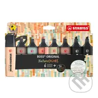 Zvýrazňovač - STABILO BOSS ORIGINAL NatureCOLORS - 8 ks sada - béžová, teplá šedá, zemitá zelená, bahenná zelená, siena, umbra, 2x čierna