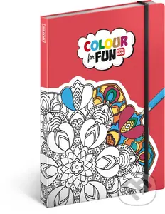 Omalovánkový notes Colour for Fun (linkovaný s gumičkou na uzavření)