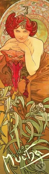 Záložka Alfons Mucha – Smaragd