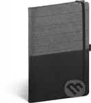 Notes Skiver - černošedý (linkovaný s gumičkou na uzavření)