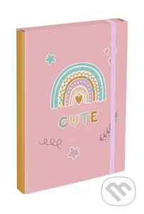 Dosky na školské zošity Baagl Dúha - ružové (A4)