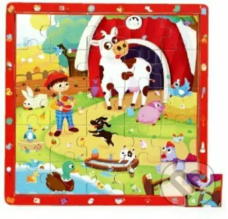 Dřevěné puzzle - Zvířátka na farmě - puzzle z kategorie Maxi dílky