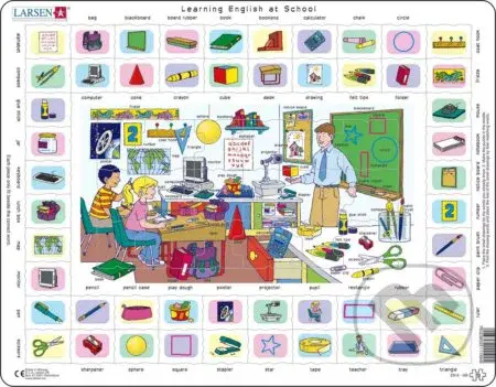 Learning English - At School (EN6) - puzzle z kategorie Naučné puzzle