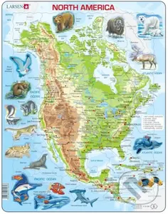 Severná Amerika (A32) - puzzle z kategorie Naučné puzzle
